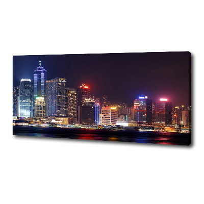 Tableau photo sur toile Hong Kong de nuit