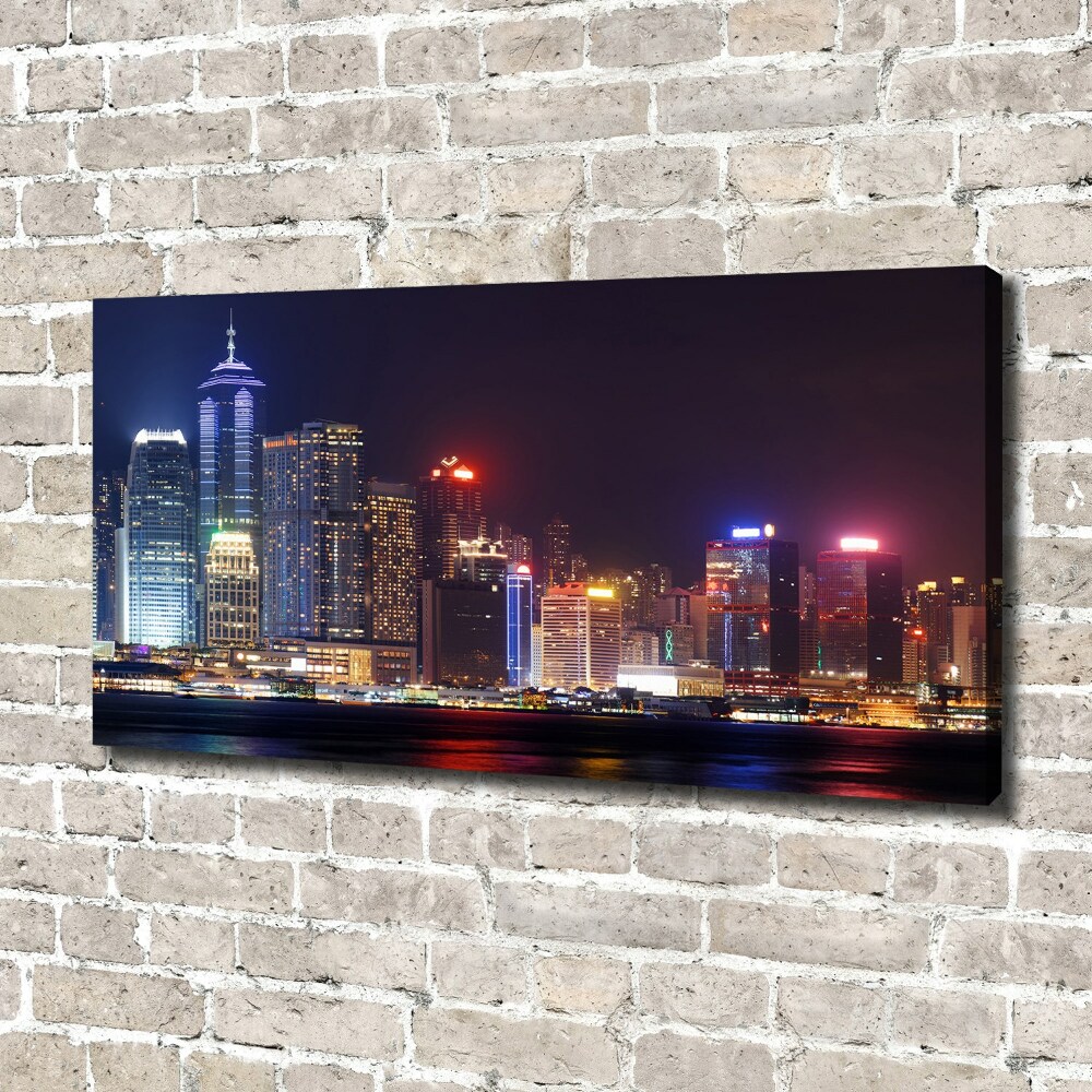 Tableau photo sur toile Hong Kong de nuit