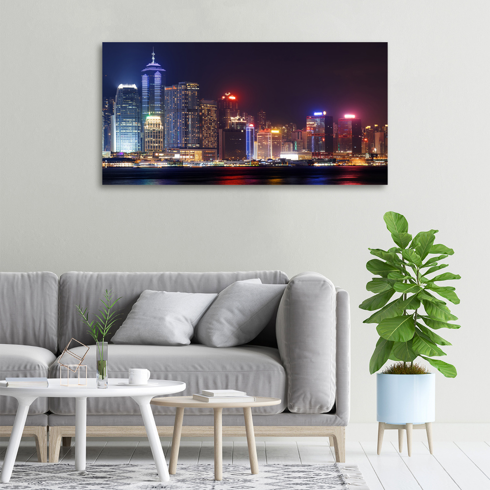 Tableau photo sur toile Hong Kong de nuit