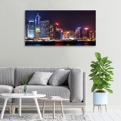 Tableau photo sur toile Hong Kong de nuit