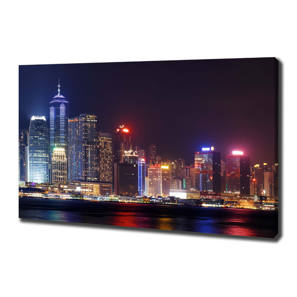 Tableau photo sur toile Hong Kong de nuit