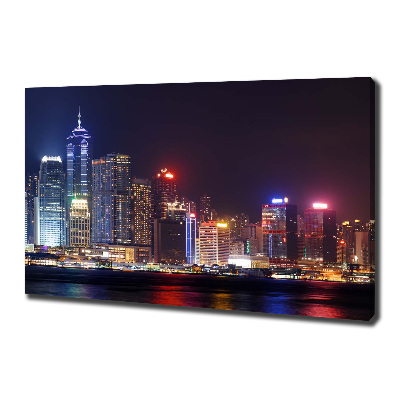 Tableau photo sur toile Hong Kong de nuit