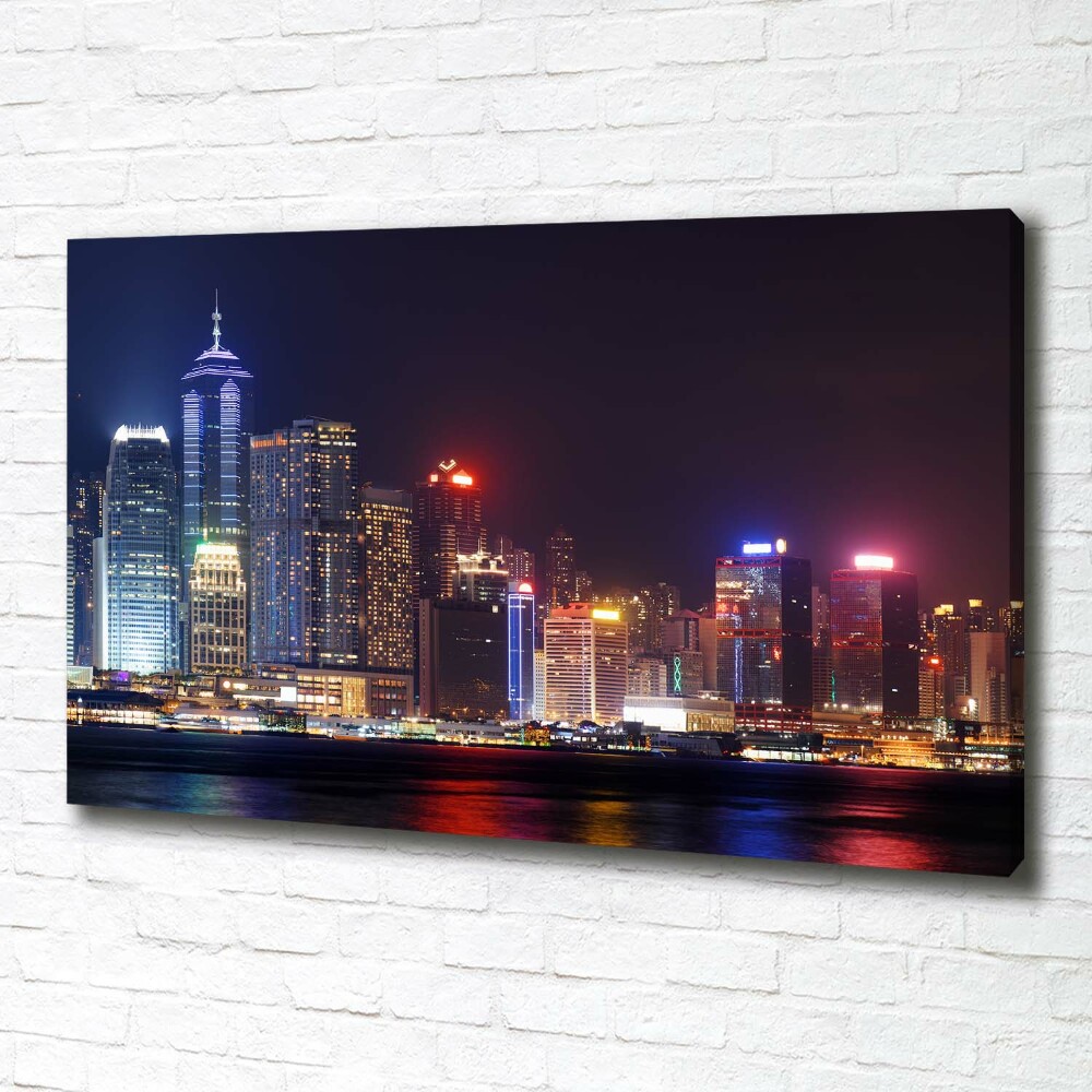 Tableau photo sur toile Hong Kong de nuit