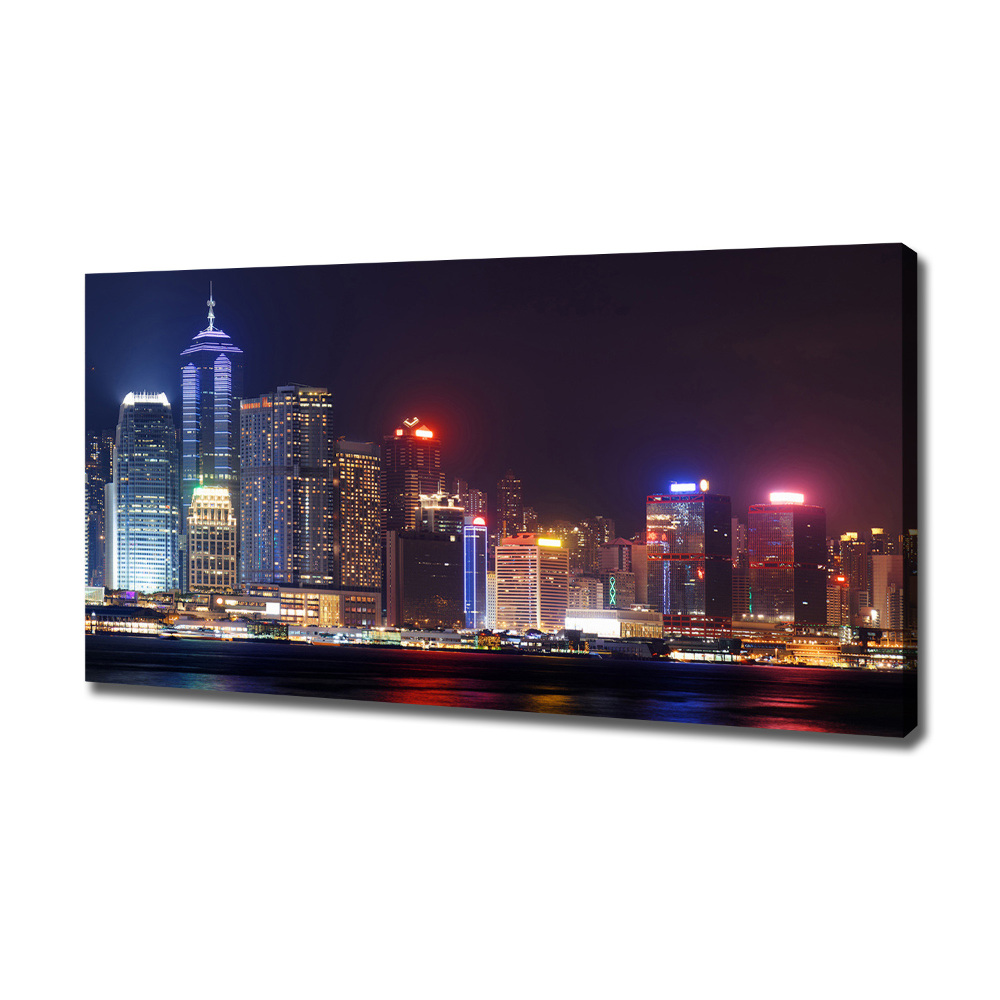 Tableau photo sur toile Hong Kong de nuit