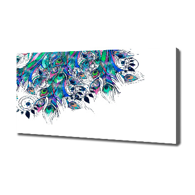 Tableau sur toile Plumes de paon