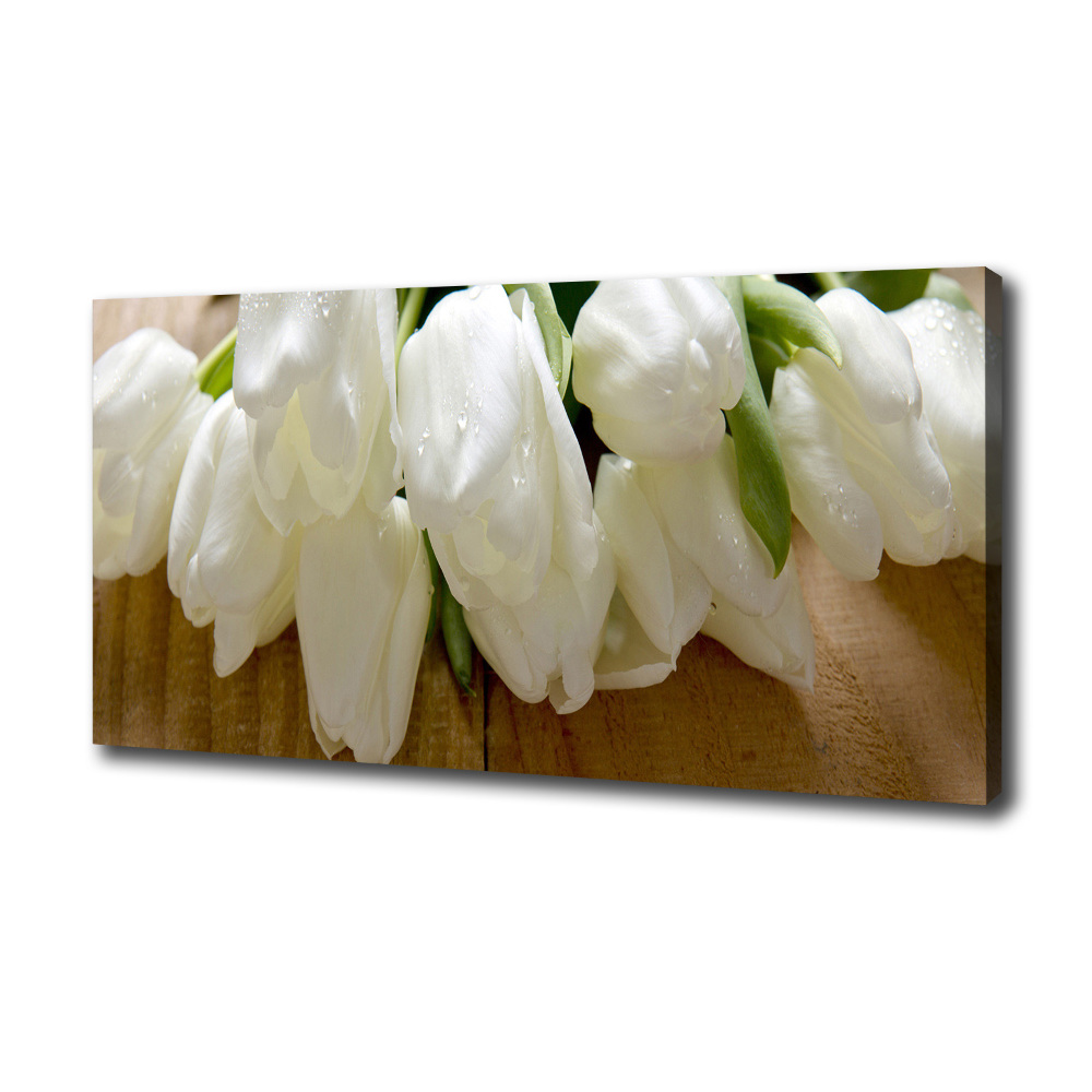 Tableau imprimé sur toile Tulipes blanches