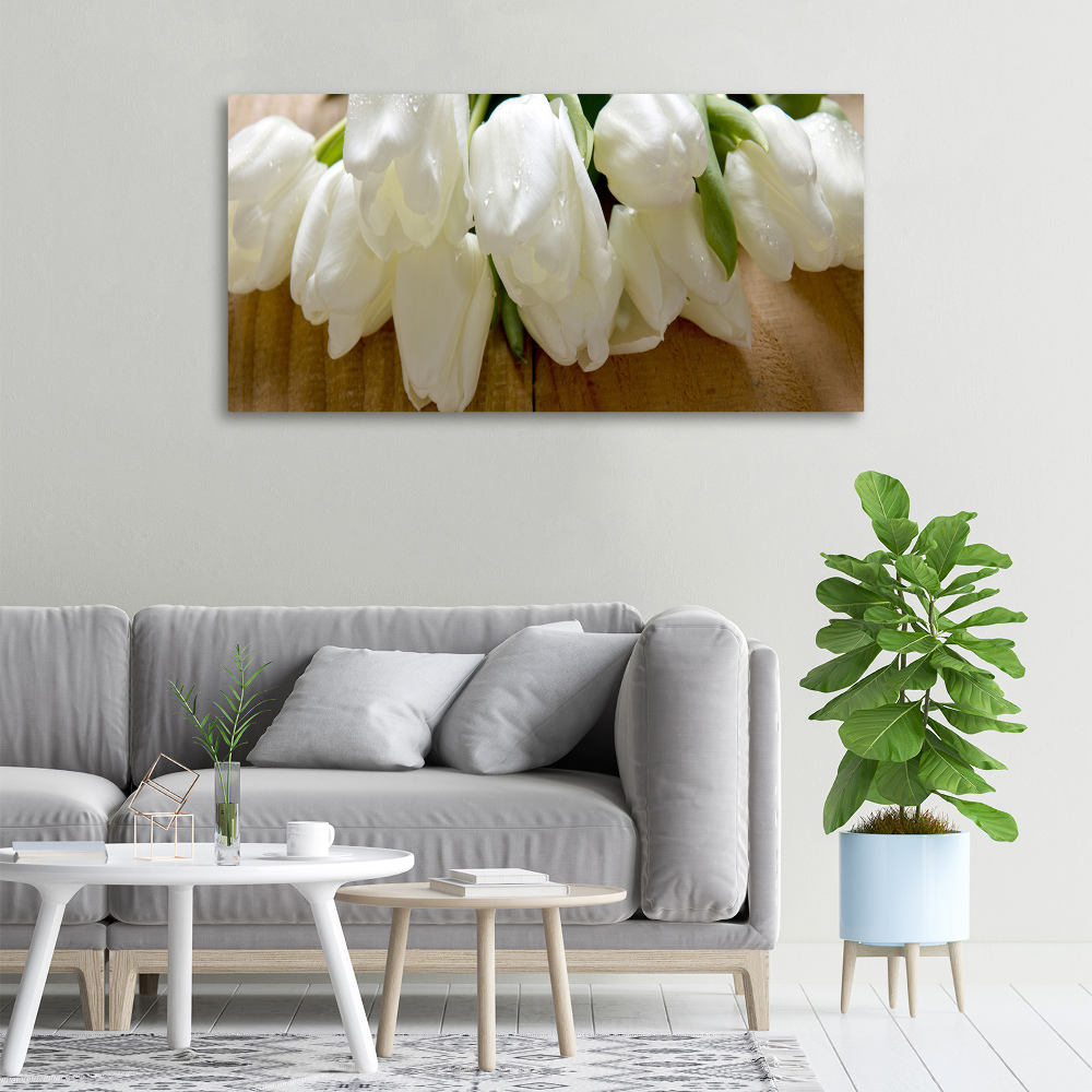 Tableau imprimé sur toile Tulipes blanches