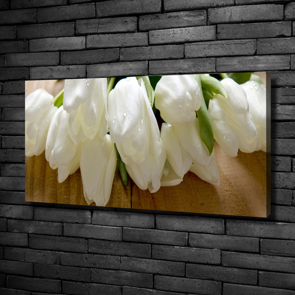 Tableau imprimé sur toile Tulipes blanches