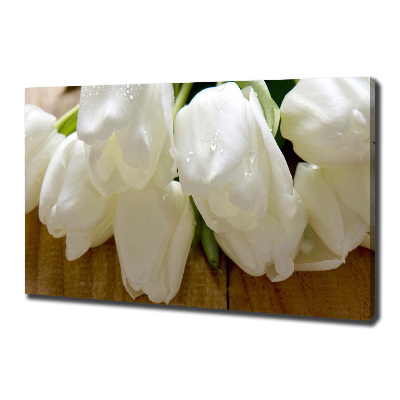 Tableau imprimé sur toile Tulipes blanches