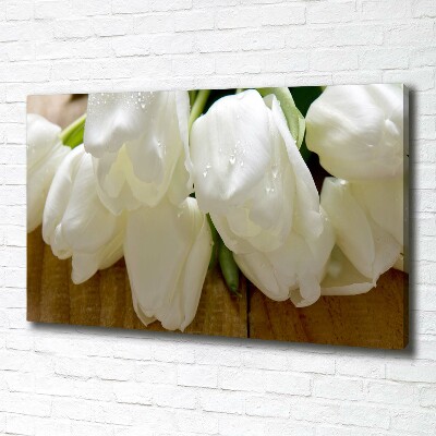 Tableau imprimé sur toile Tulipes blanches