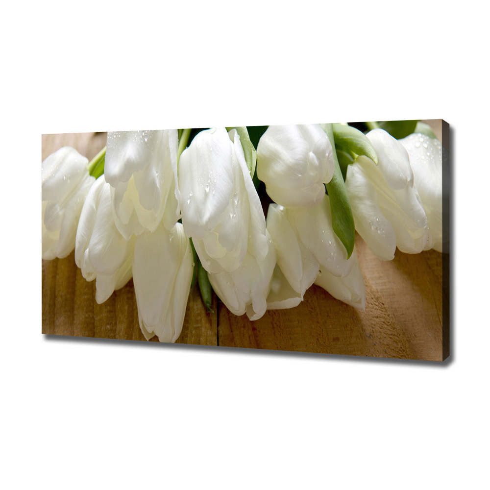 Tableau imprimé sur toile Tulipes blanches