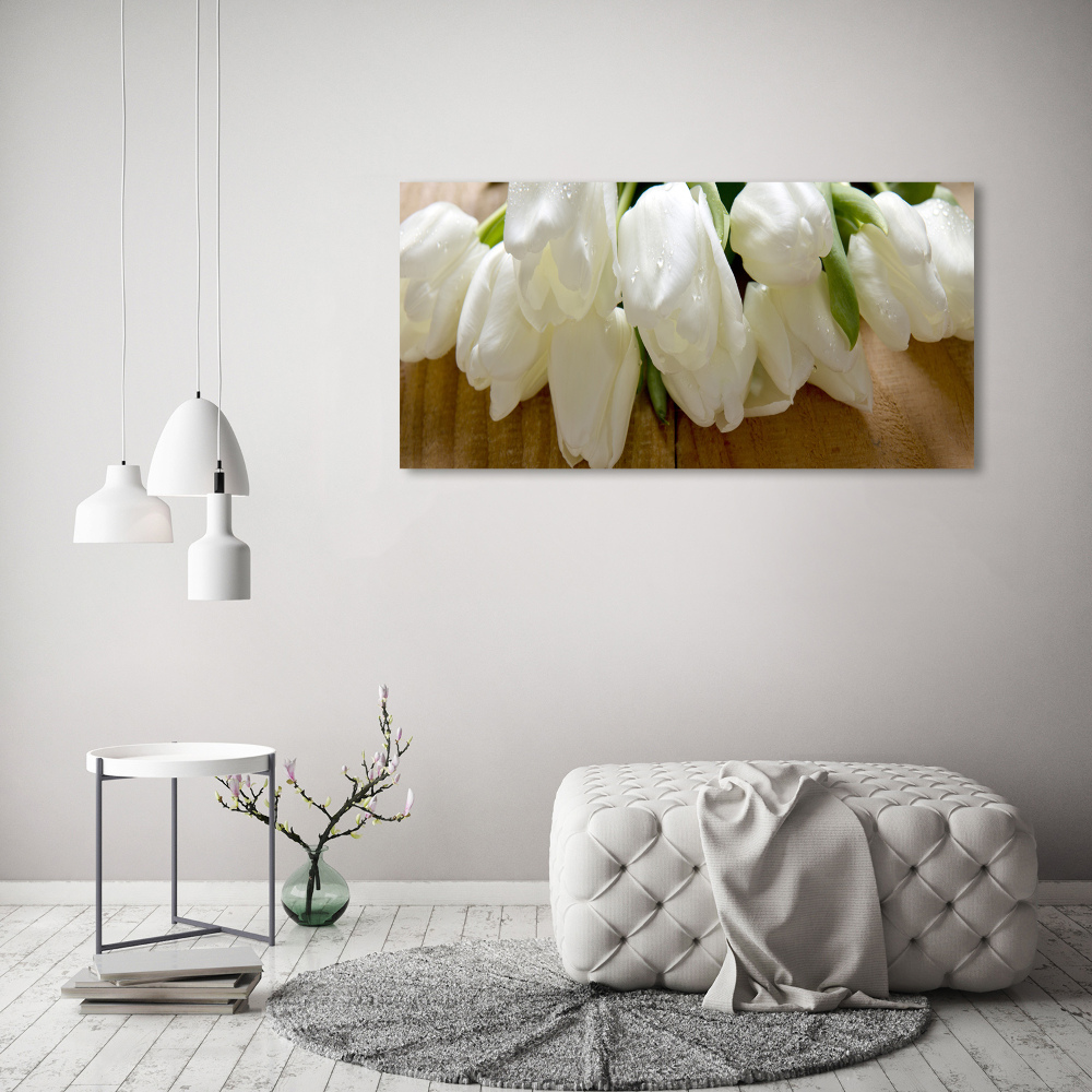 Tableau imprimé sur toile Tulipes blanches