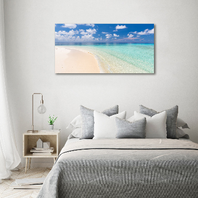 Tableau imprimé sur toile Plage aux Maldives