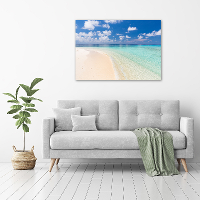 Tableau imprimé sur toile Plage aux Maldives