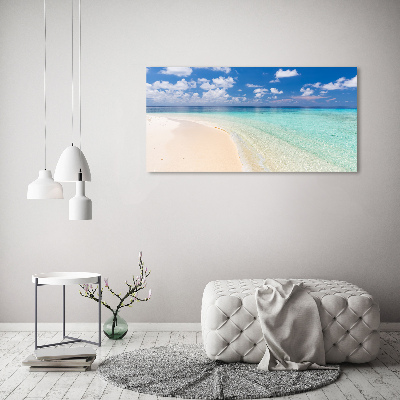 Tableau imprimé sur toile Plage aux Maldives