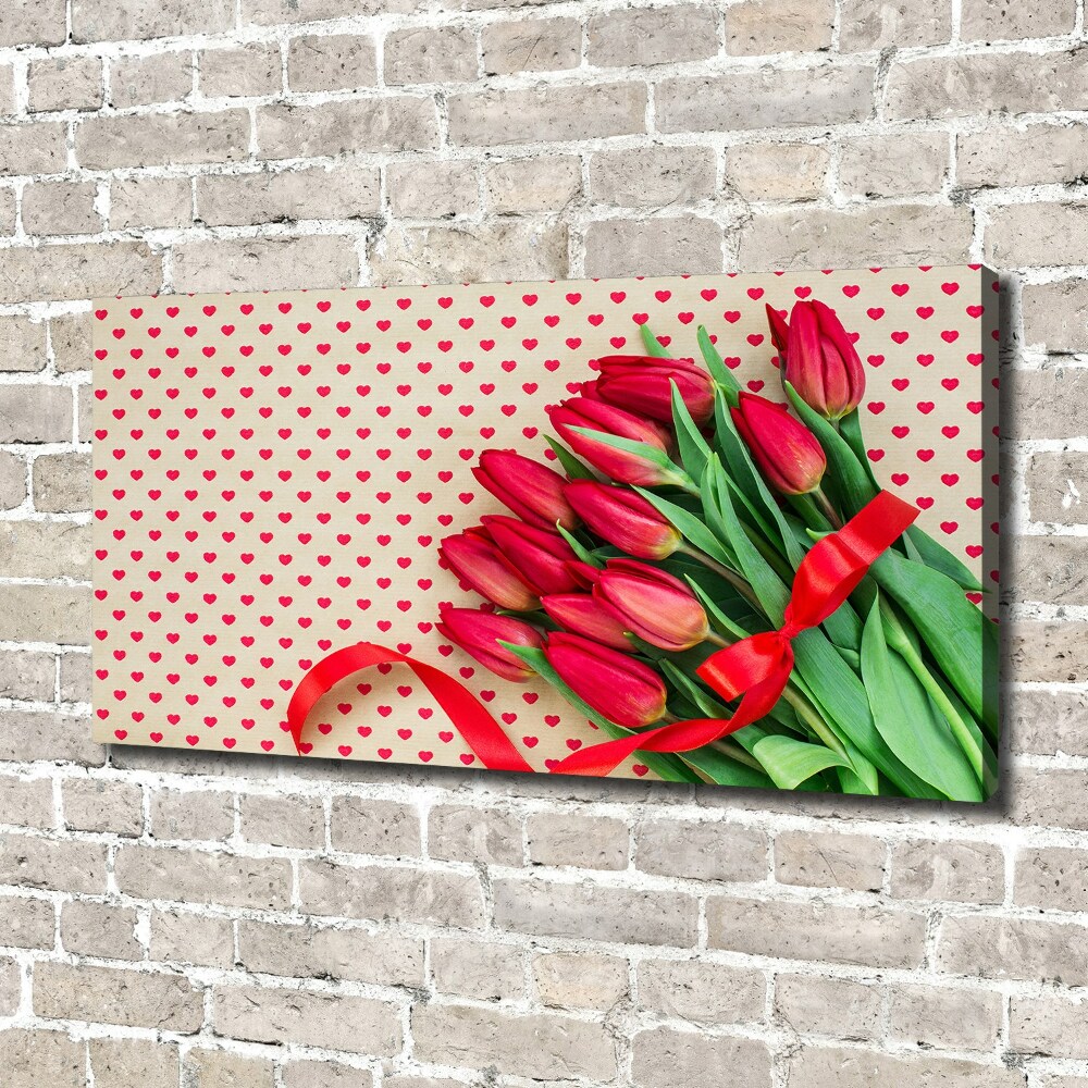 Tableau mural sur toile Coeurs de tulipes