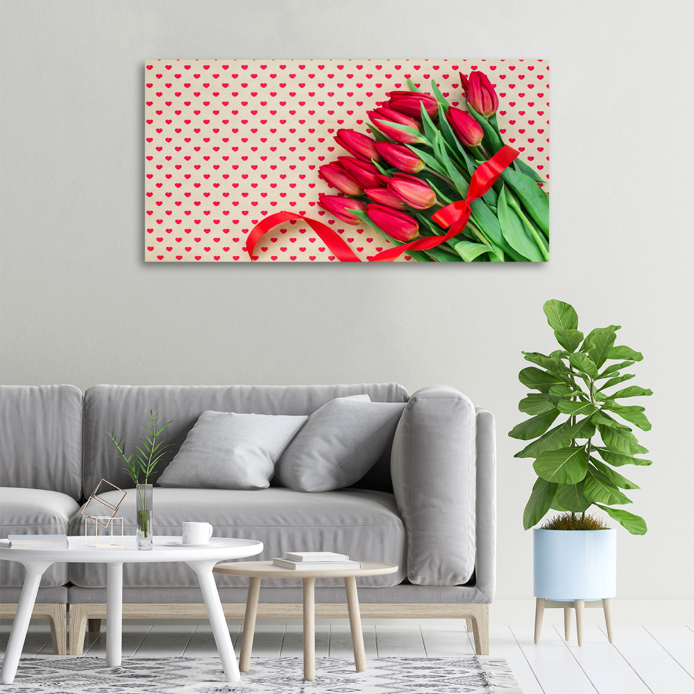 Tableau mural sur toile Coeurs de tulipes