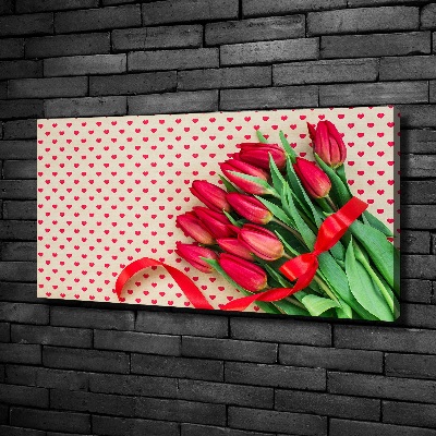 Tableau mural sur toile Coeurs de tulipes