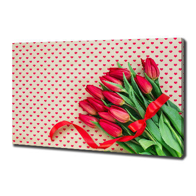 Tableau mural sur toile Coeurs de tulipes