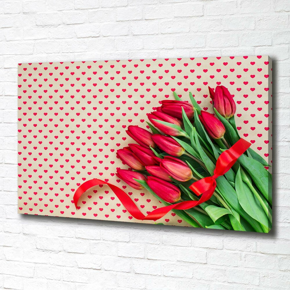 Tableau mural sur toile Coeurs de tulipes