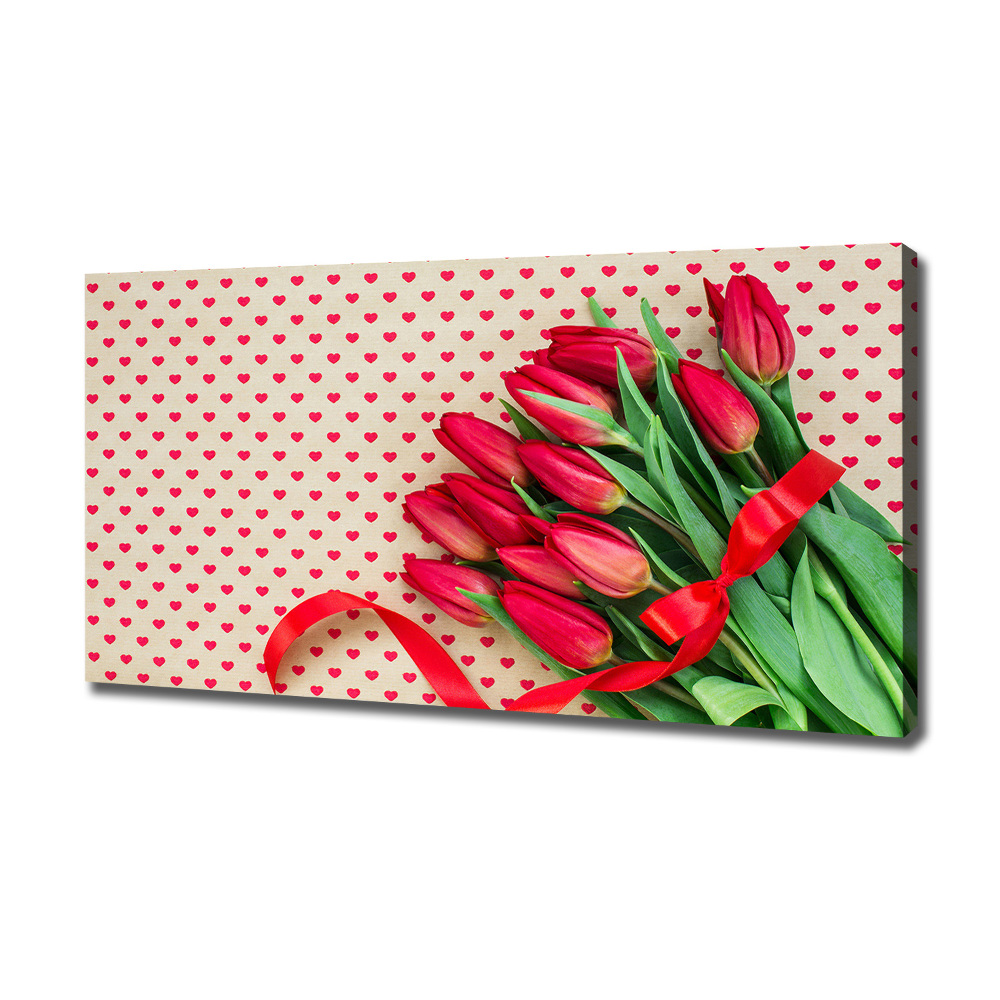 Tableau mural sur toile Coeurs de tulipes