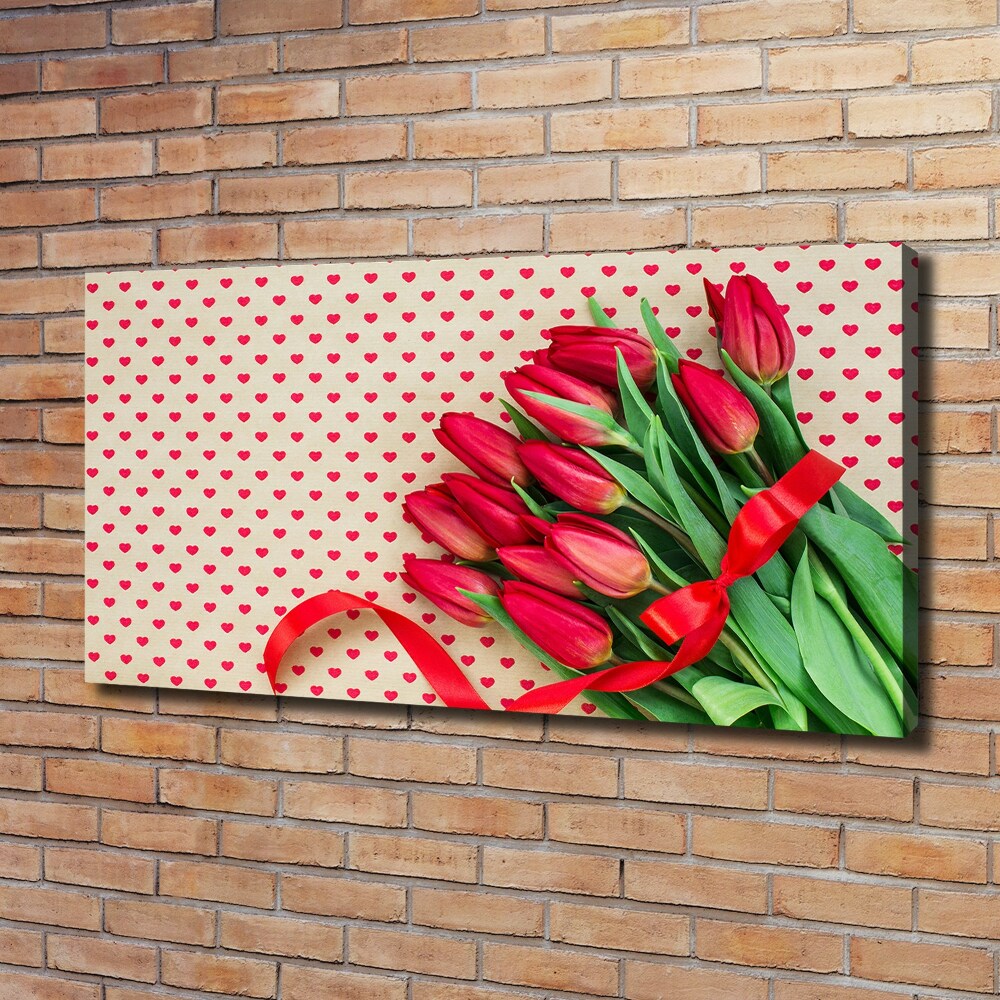 Tableau mural sur toile Coeurs de tulipes