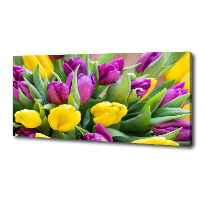 Tableau imprimé sur toile Tulipes colorées