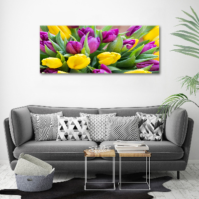 Tableau imprimé sur toile Tulipes colorées