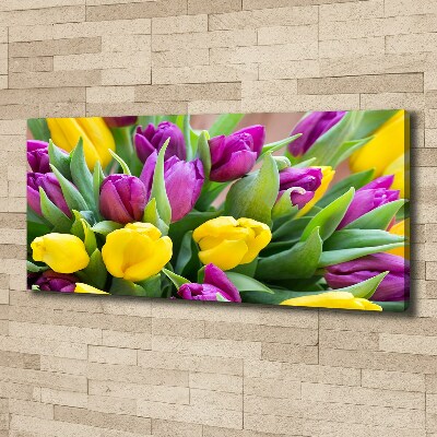 Tableau imprimé sur toile Tulipes colorées