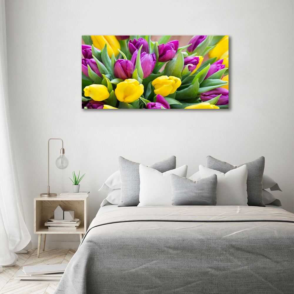 Tableau imprimé sur toile Tulipes colorées