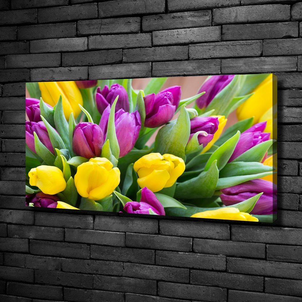 Tableau imprimé sur toile Tulipes colorées