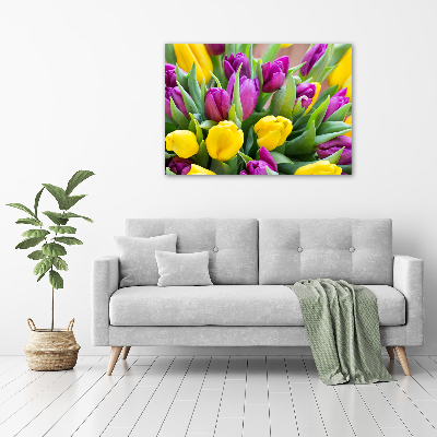 Tableau imprimé sur toile Tulipes colorées