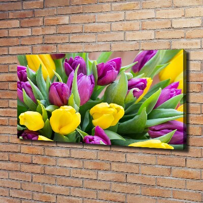 Tableau imprimé sur toile Tulipes colorées