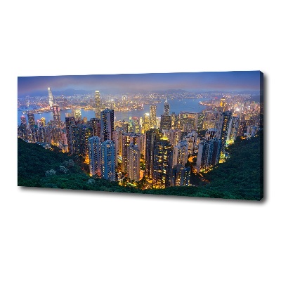 Tableau mural sur toile Hong Kong de nuit