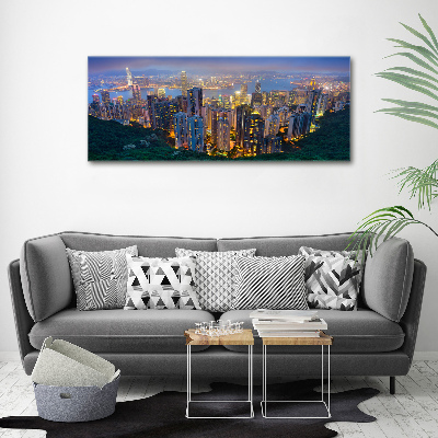 Tableau mural sur toile Hong Kong de nuit