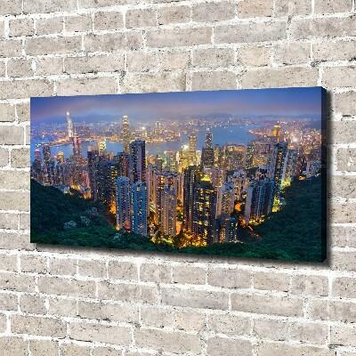 Tableau mural sur toile Hong Kong de nuit