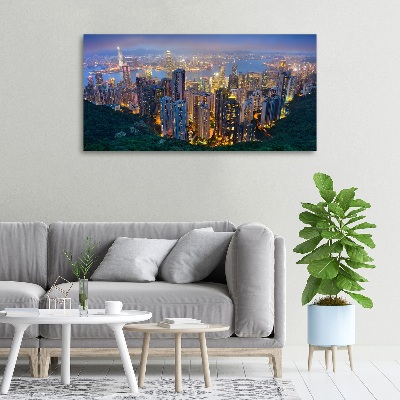 Tableau mural sur toile Hong Kong de nuit