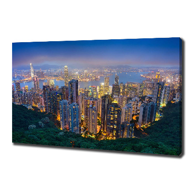 Tableau mural sur toile Hong Kong de nuit