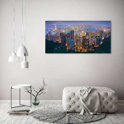 Tableau mural sur toile Hong Kong de nuit