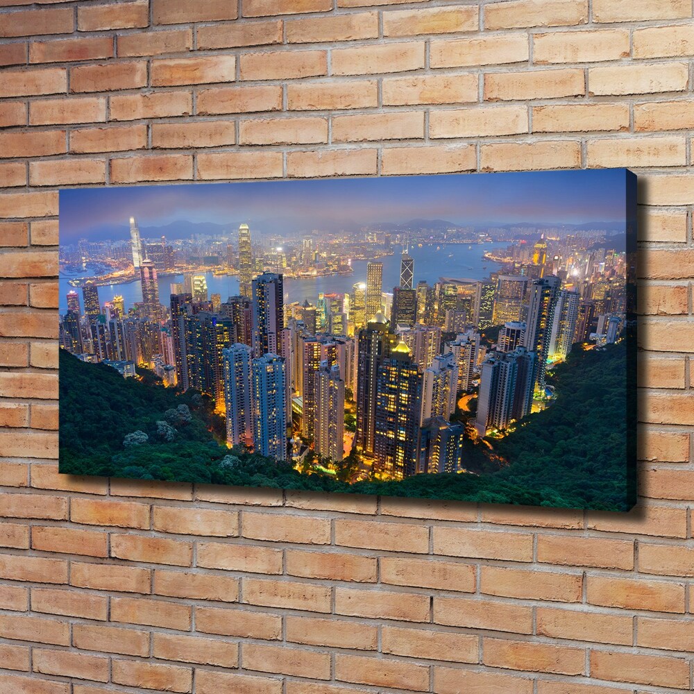 Tableau mural sur toile Hong Kong de nuit