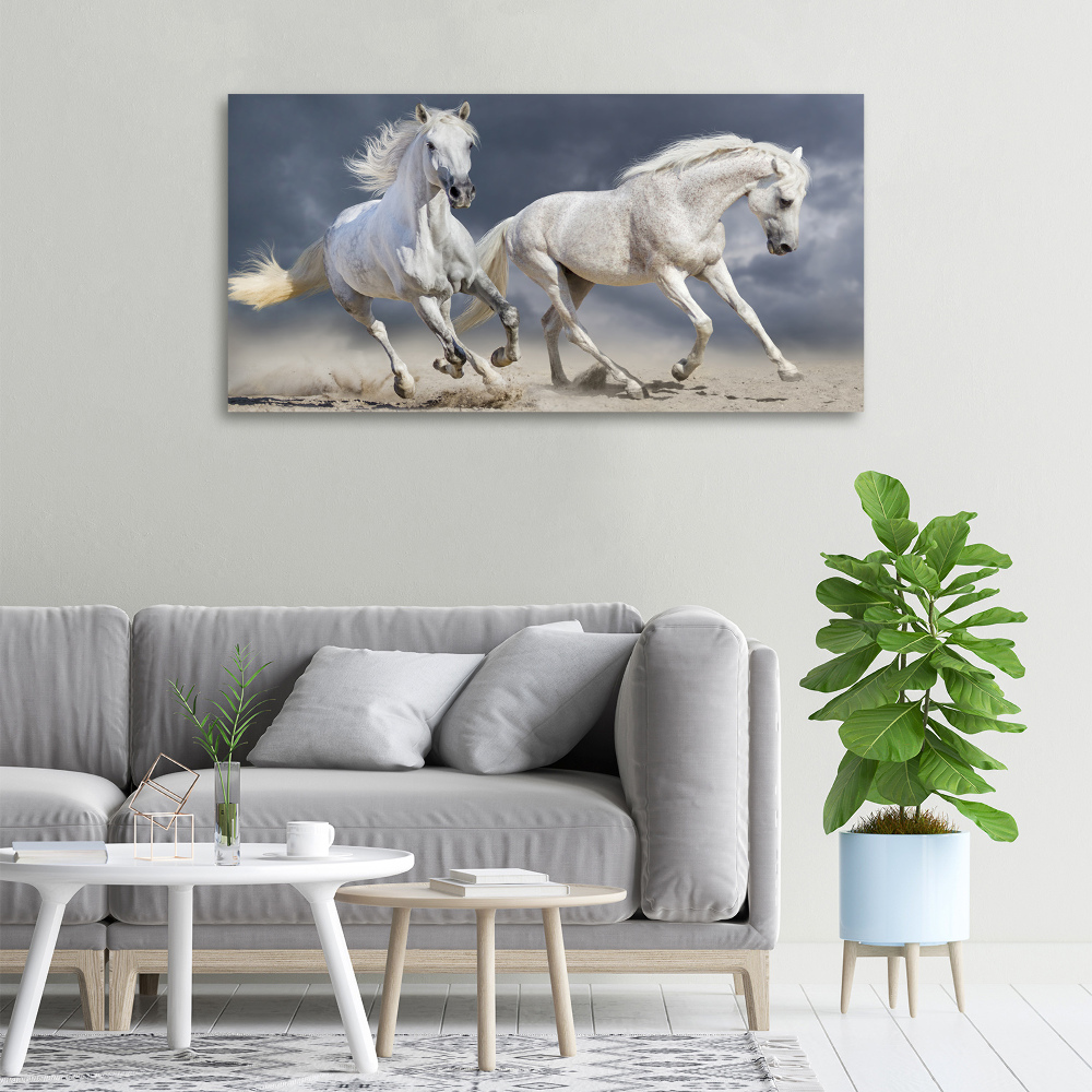 Tableau photo sur toile Plage des chevaux blancs