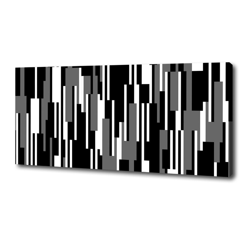 Tableau mural sur toile Noir et blanc lignes