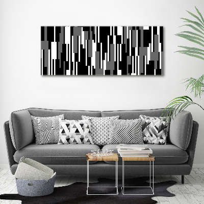 Tableau mural sur toile Noir et blanc lignes