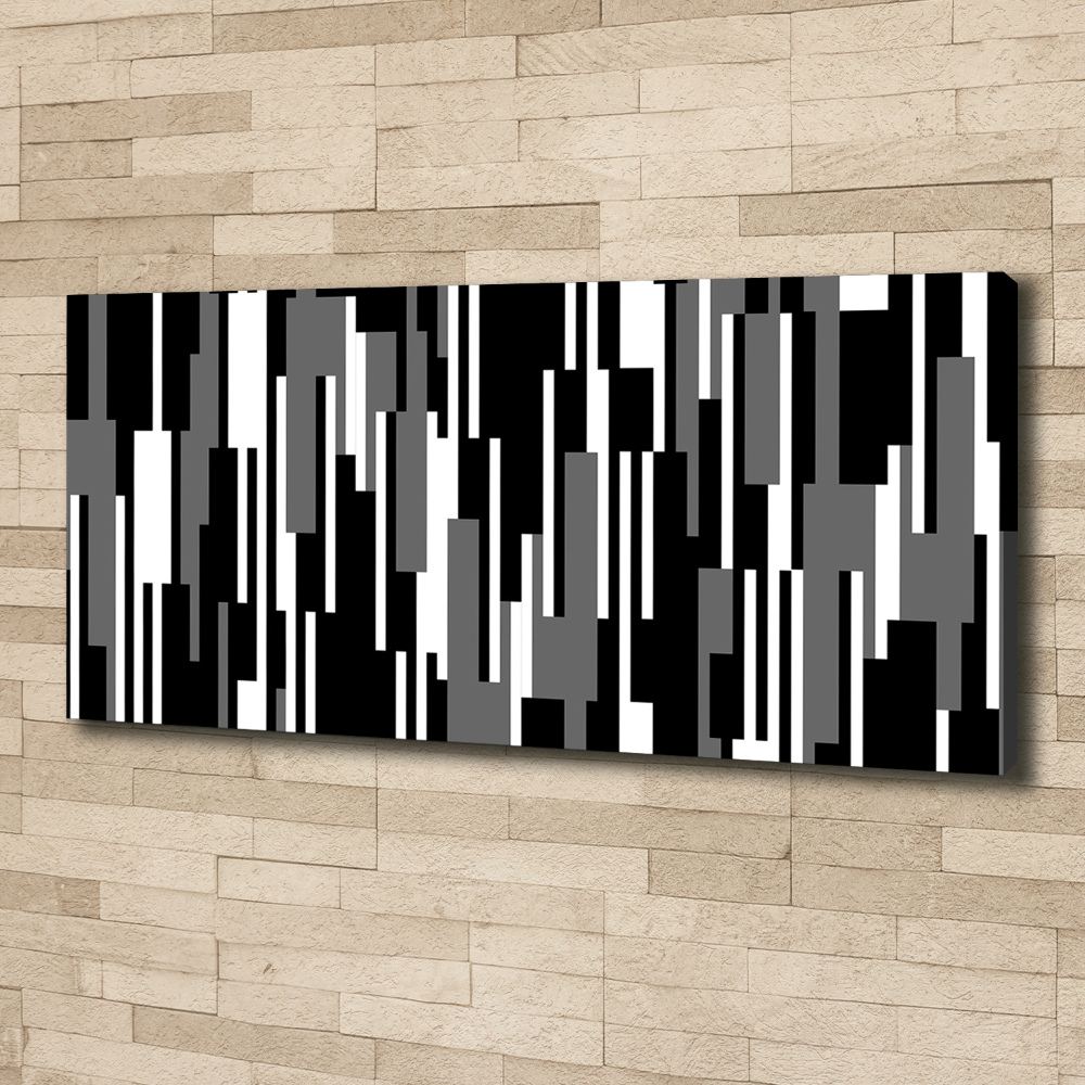 Tableau mural sur toile Noir et blanc lignes