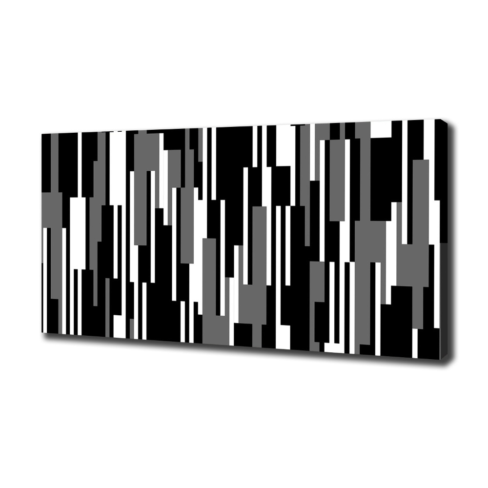 Tableau mural sur toile Noir et blanc lignes