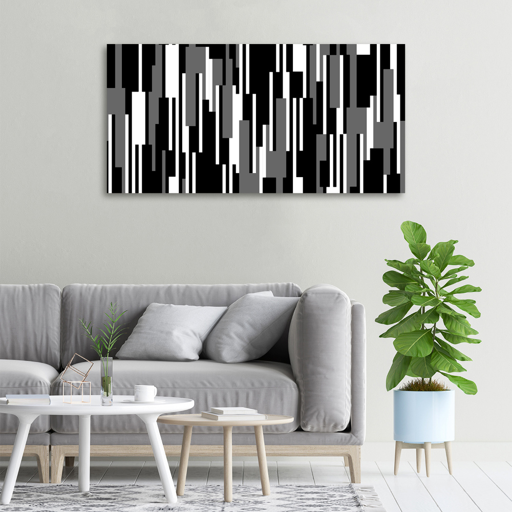 Tableau mural sur toile Noir et blanc lignes