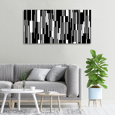 Tableau mural sur toile Noir et blanc lignes