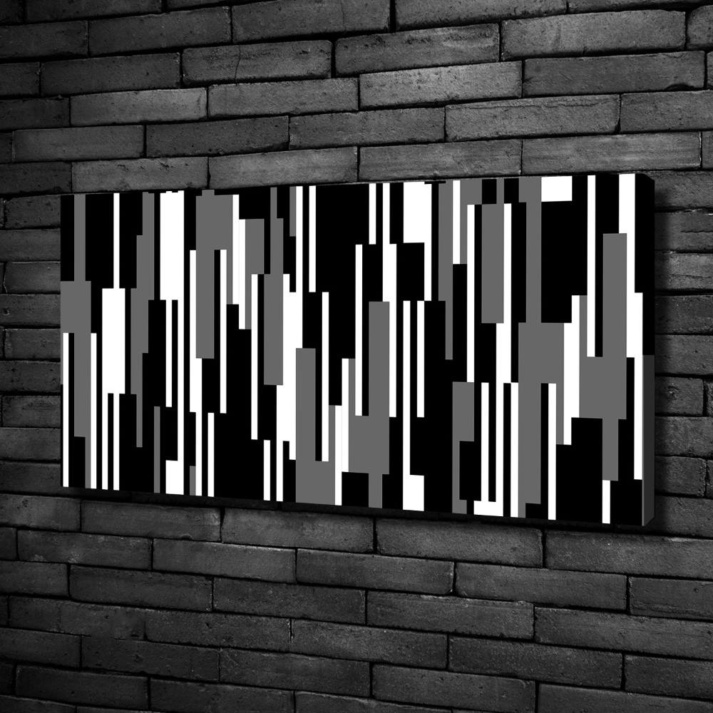 Tableau mural sur toile Noir et blanc lignes