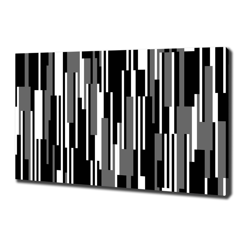 Tableau mural sur toile Noir et blanc lignes