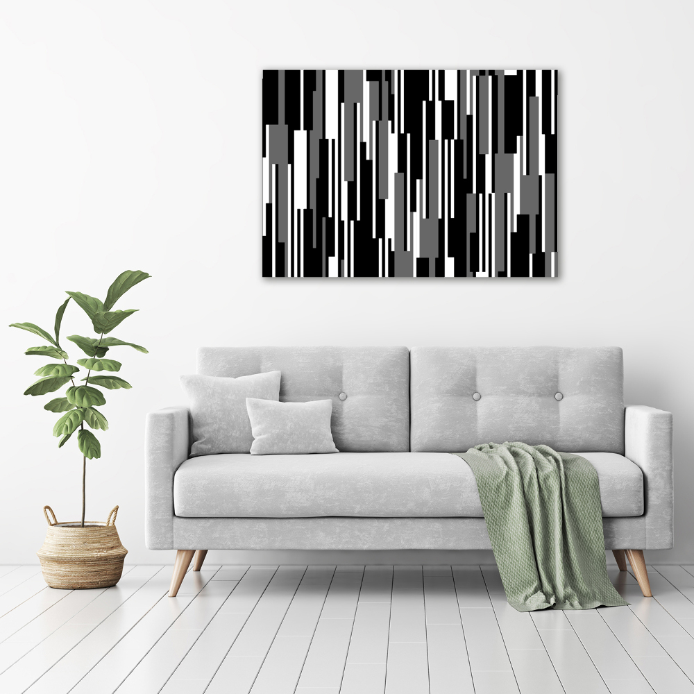 Tableau mural sur toile Noir et blanc lignes